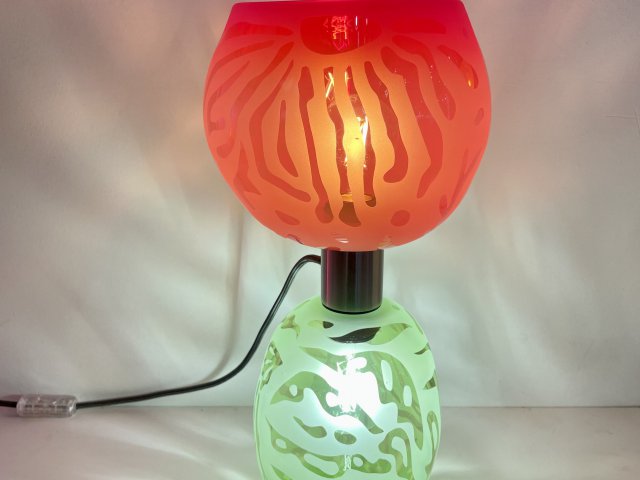 Lampe Bilboquet rouge & Vert