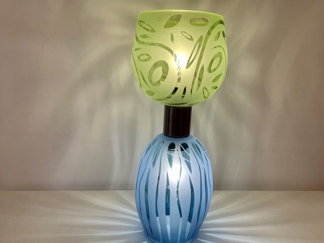 Lampe Bilboquet Bleu et Vert